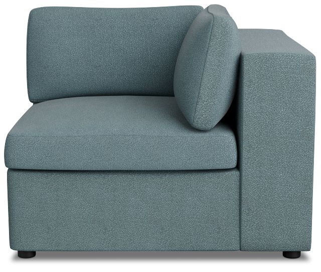 Destin Sutton Blue Fabric Corner Chair