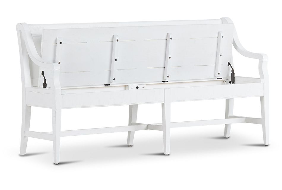 Heron Cove White Storage Dining Bench