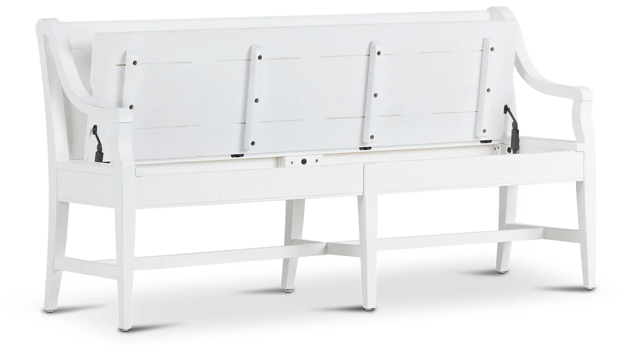 Heron Cove White Storage Dining Bench Heron Cove White Storage Dining Bench