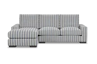 Edgewater Sea Lane Dark Blue Left Chaise Sectional