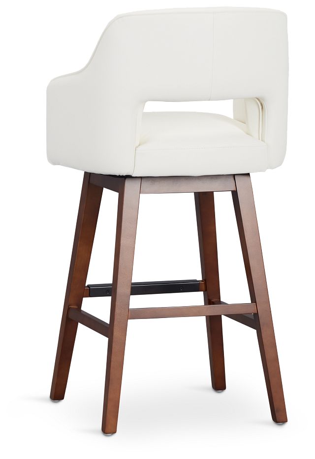 Oberlin White Micro 30" Swivel Barstool