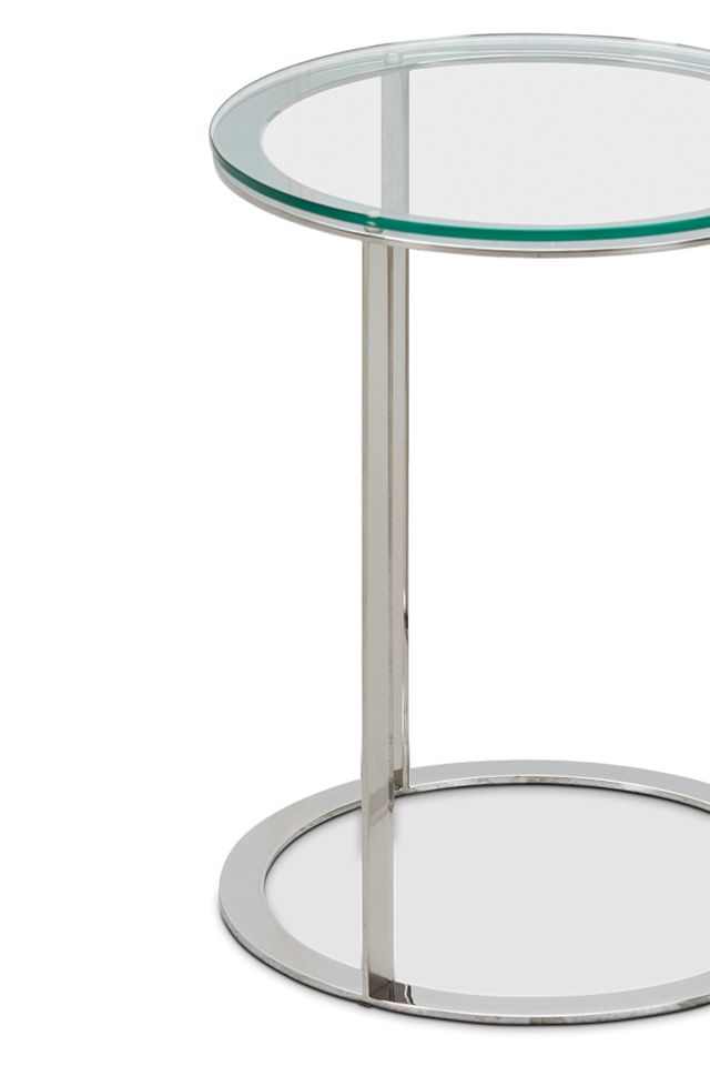 Dalston Clear Metal Round End Table