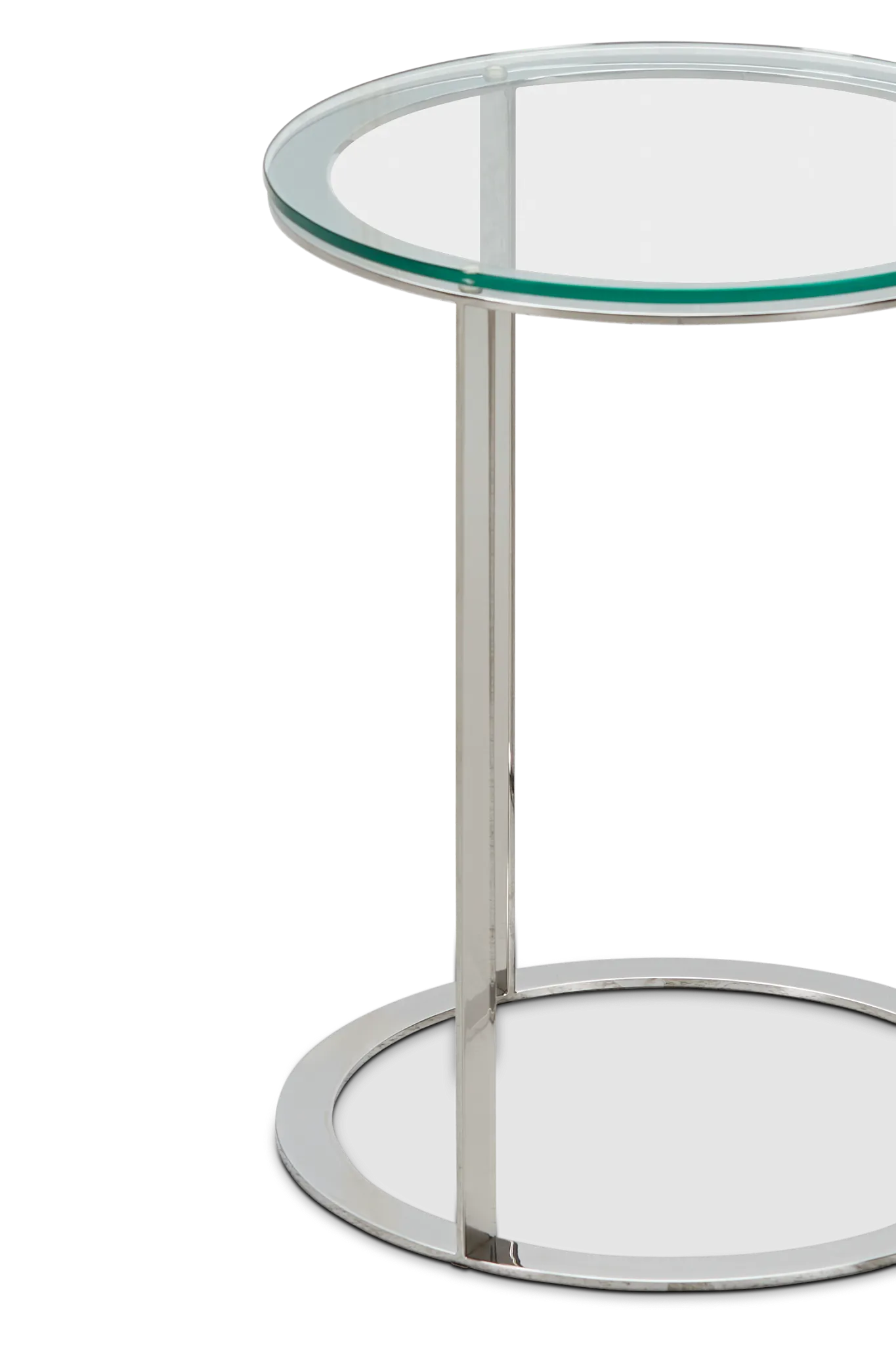 Dalston Clear Metal Round End Table