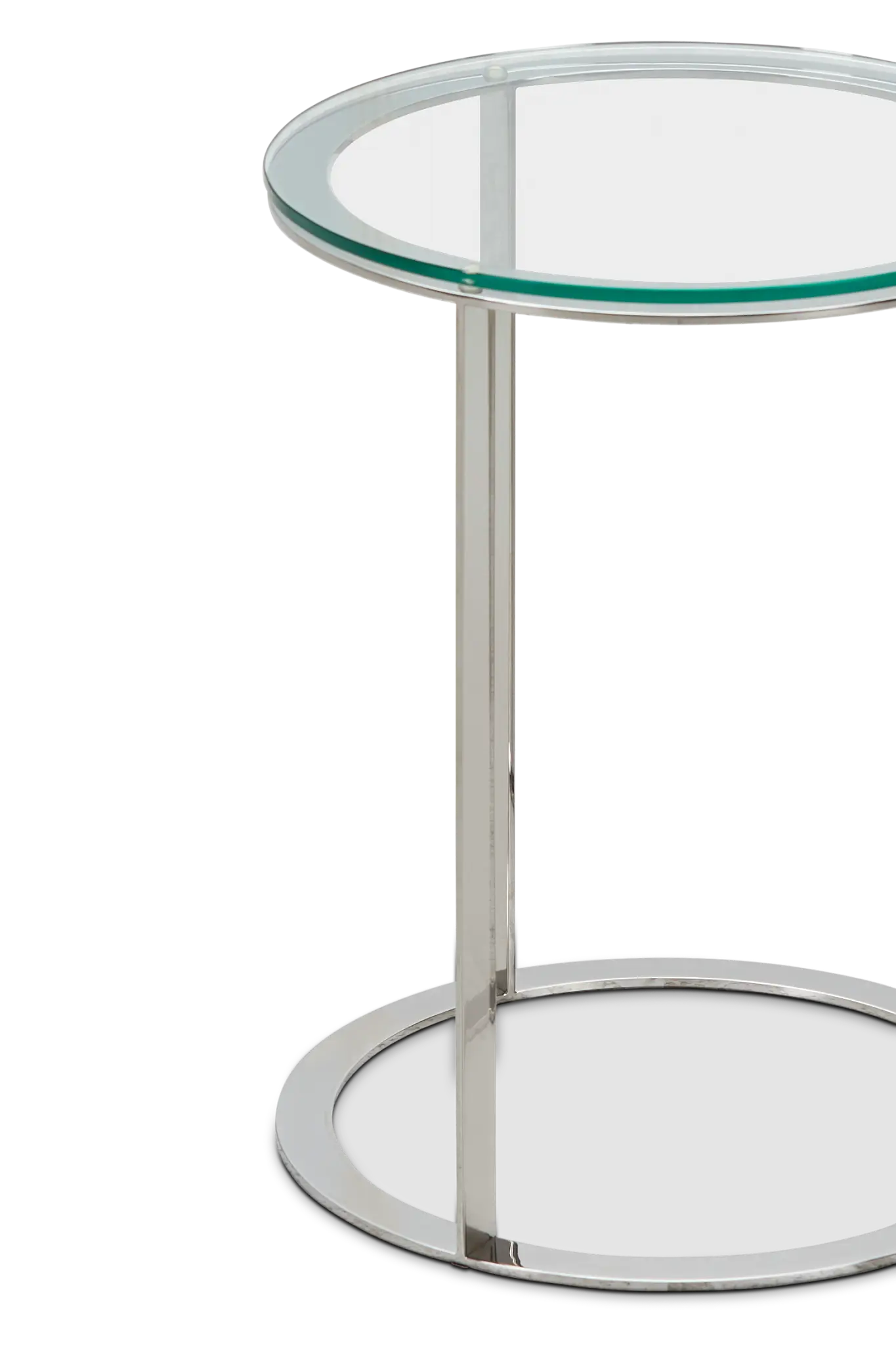 Dalston Clear Metal Round End Table Dalston Clear Metal Round End Table