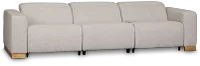 Leona Light Gray Fabric 3-piece Modular Power Sofa