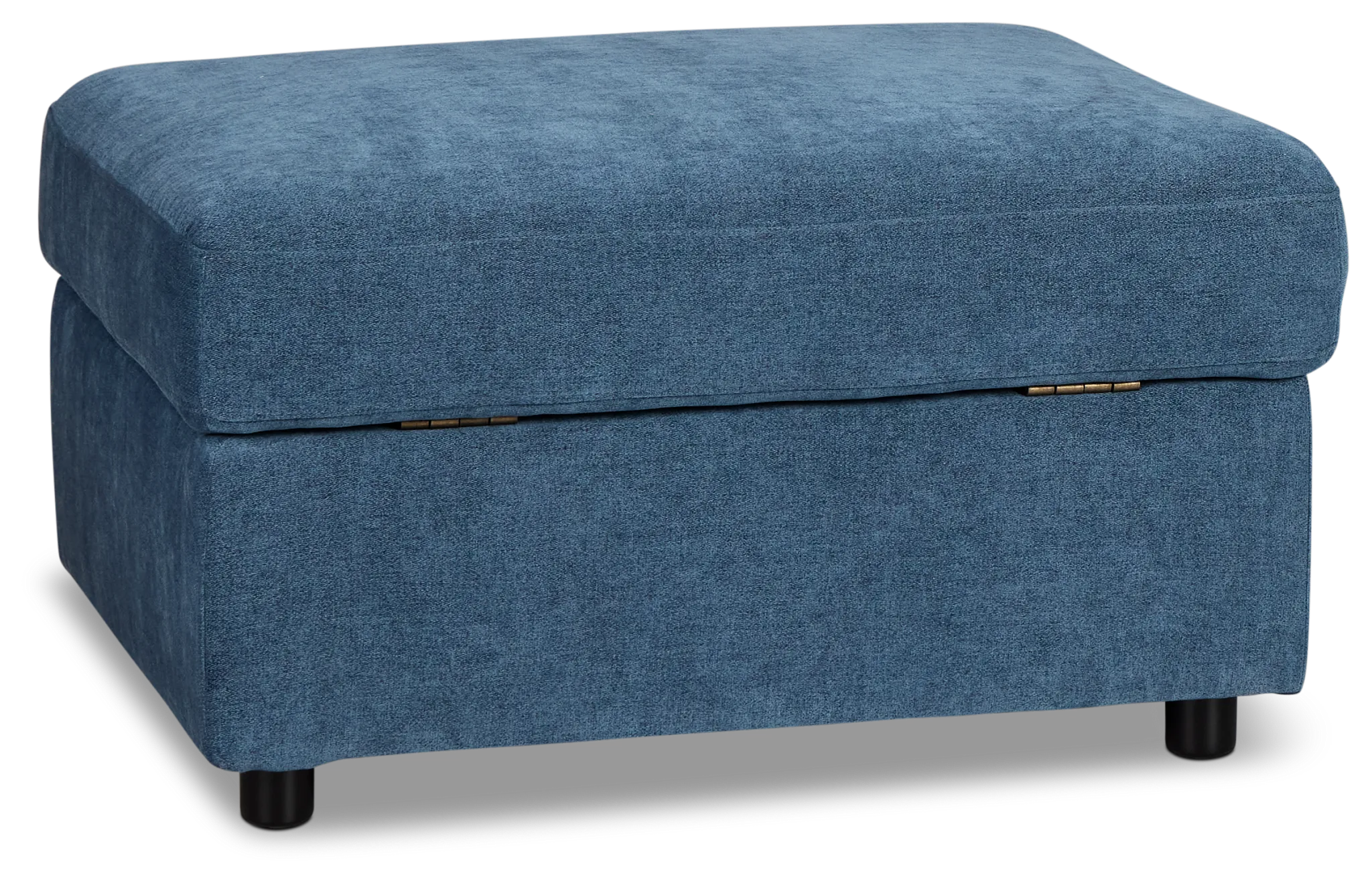 Addie Blue Fabric Storage Ottoman