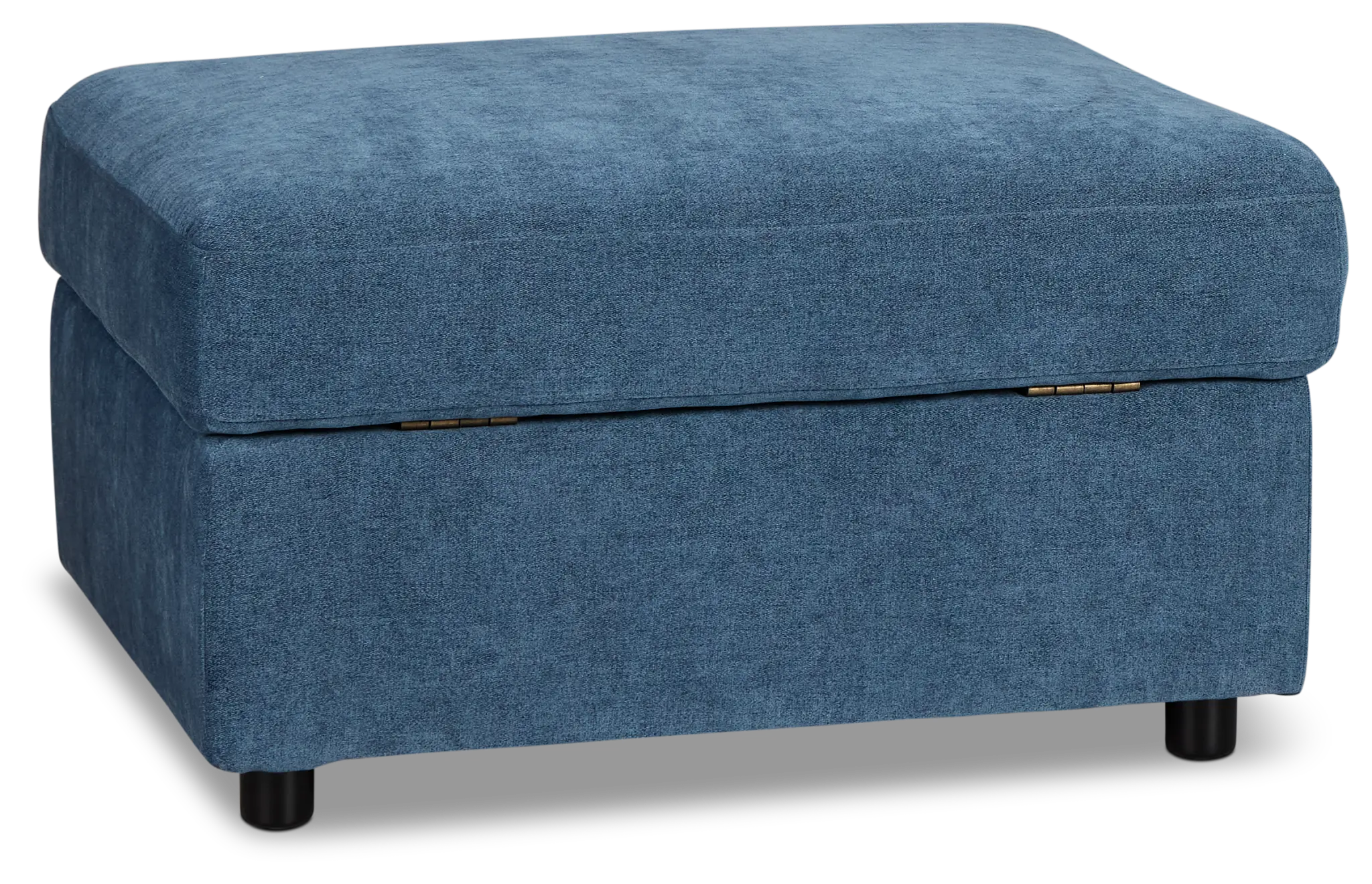 Addie Blue Fabric Storage Ottoman Addie Blue Fabric Storage Ottoman