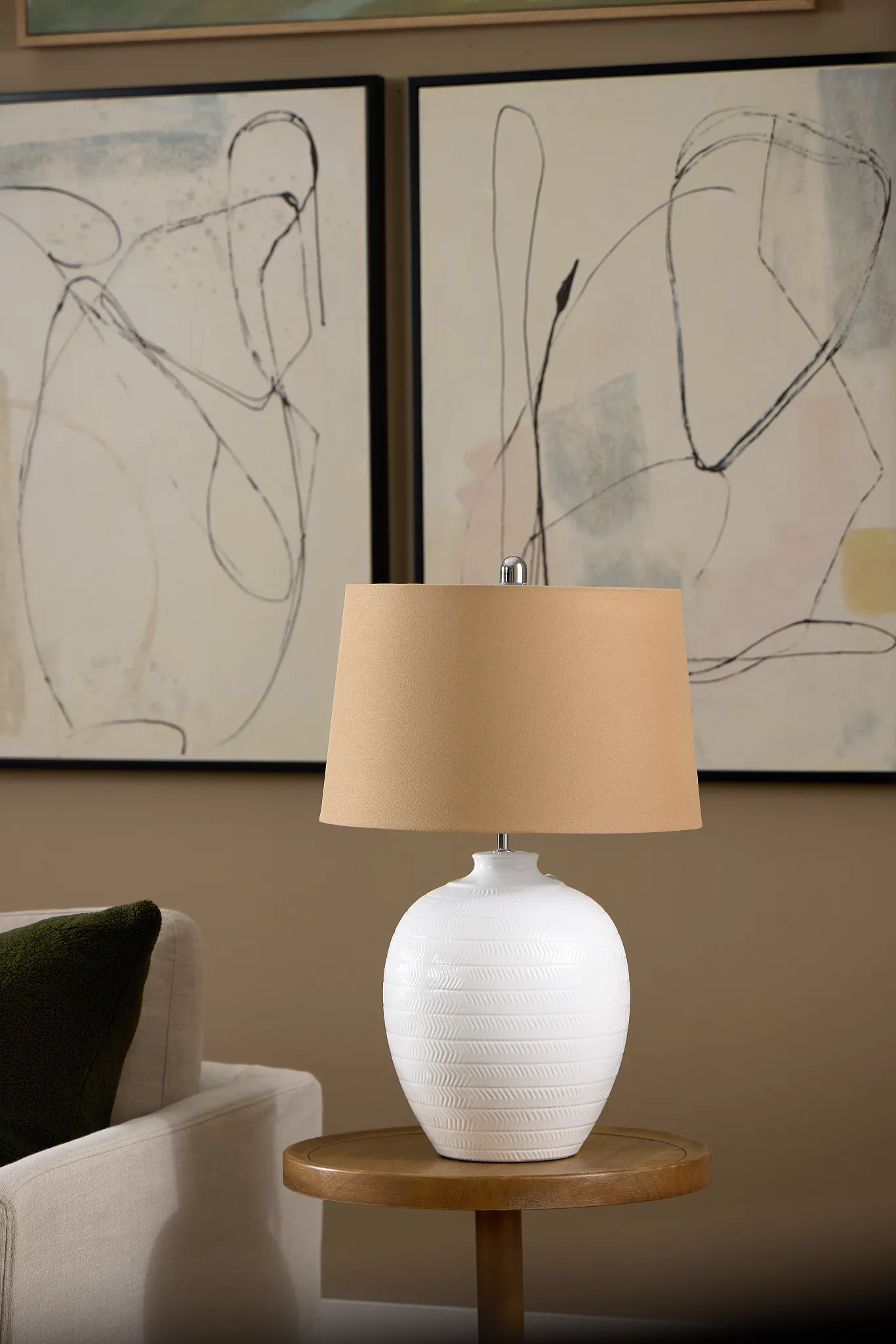 Casper Light Beige Table Lamp
