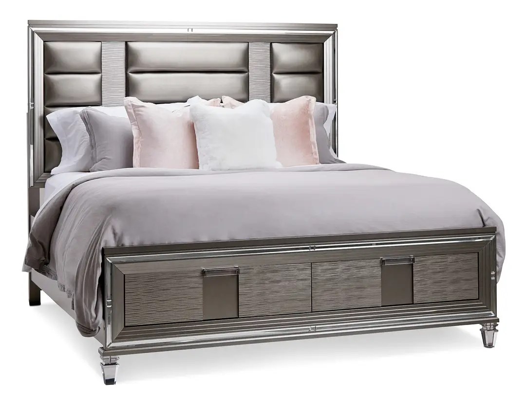 Vegas Gray Platform Storage Bed Vegas Gray Platform Storage Bed