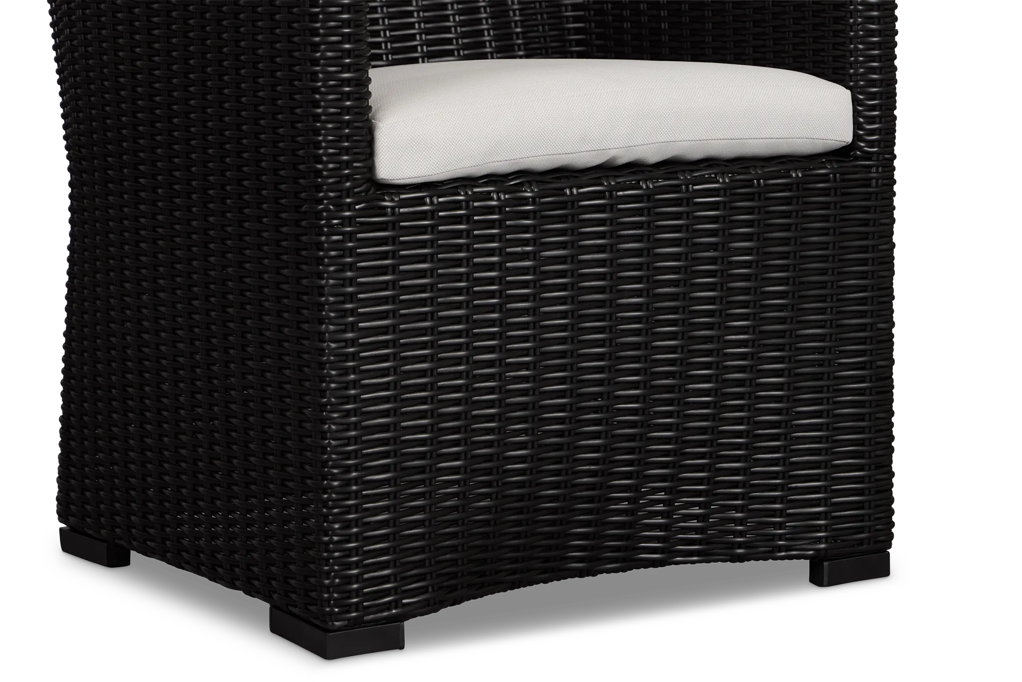 Montecito Black Cushioned Arm Chair