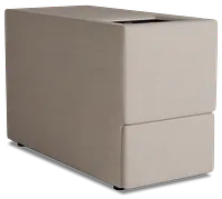 Citymod Beige Fabric Itable Media Console With Storage Drawer