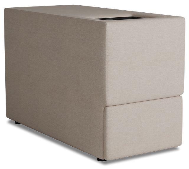 Citymod Beige Fabric Itable Media Console With Storage Drawer