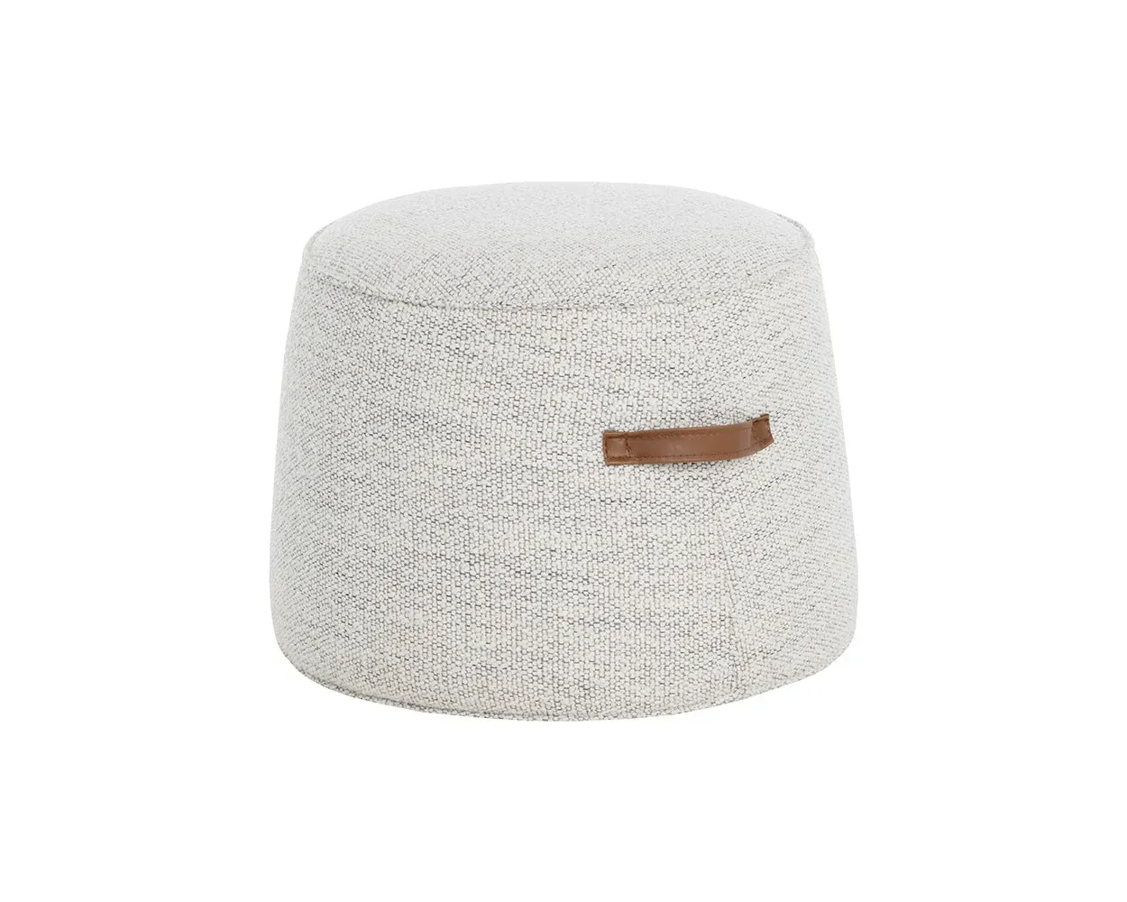 Jude Light Gray Fabric Accent Ottoman