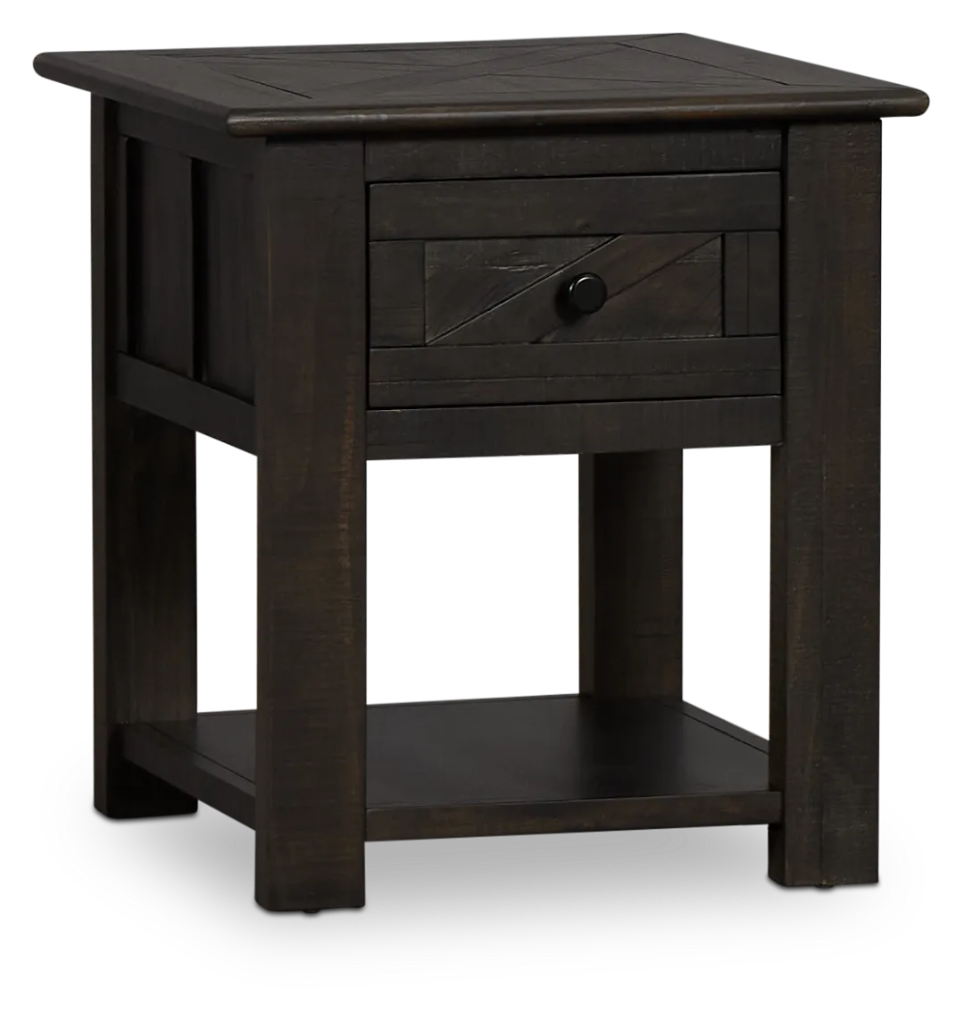 Garrett Dark Tone Storage End Table
