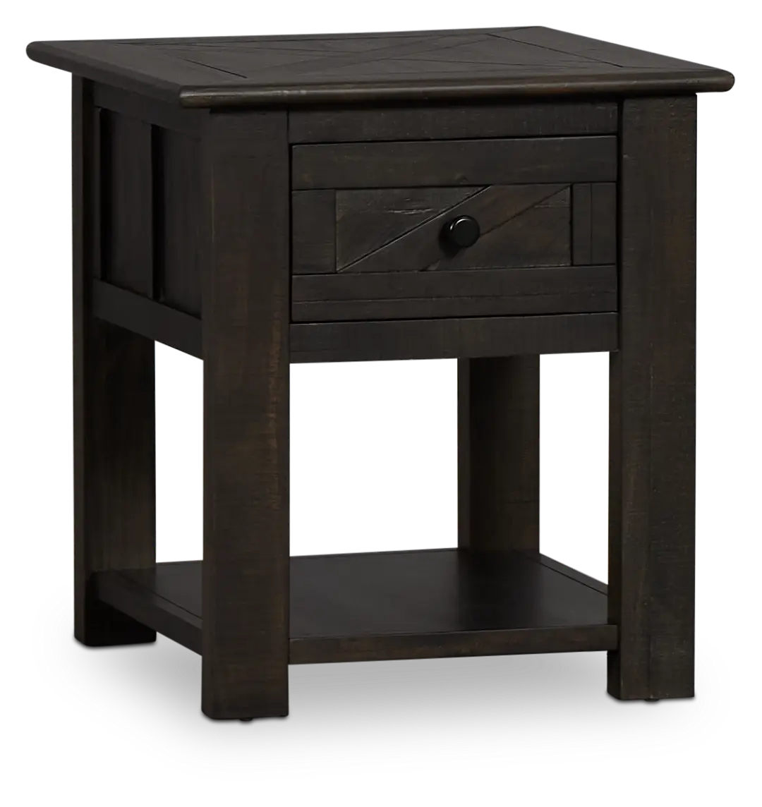 Garrett Dark Tone Storage End Table Garrett Dark Tone Storage End Table