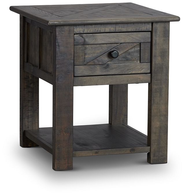 Garrett Dark Tone Storage End Table