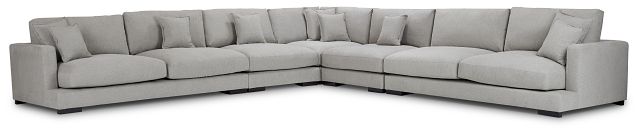 Emery Gray Fabric Large Two-arm Sectional (1)