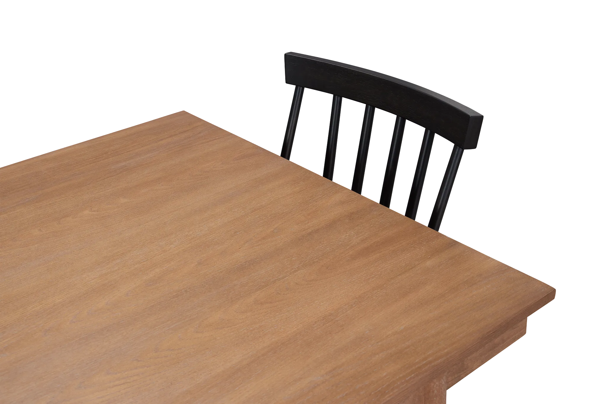 Provo Mid Tone Rect Table With 4 Wood Side Chairs & Bench