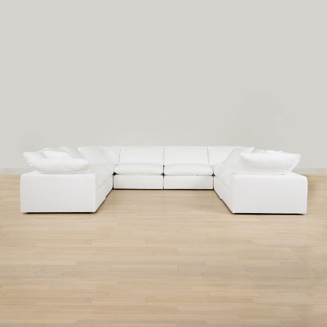 Nixon White Fabric 8-piece Modular Sectional