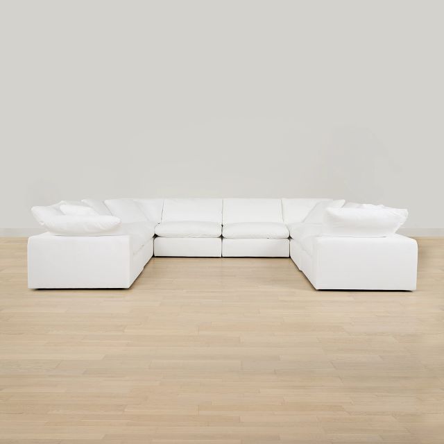 Nixon White Fabric Sectional