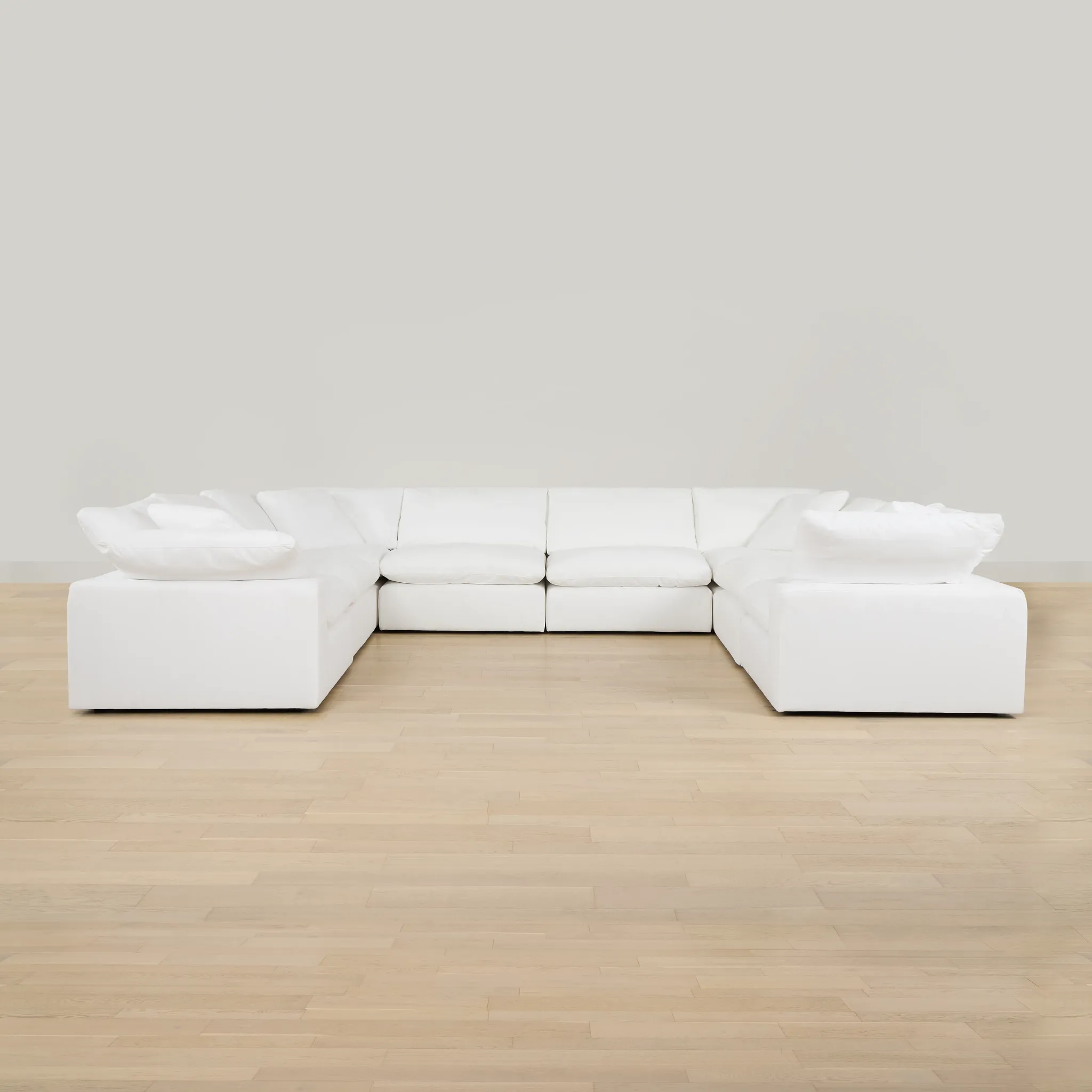Nixon White Fabric 8-piece Modular Sectional