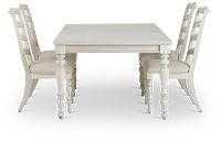 Savannah Ivory Rect Table & 4 Chairs