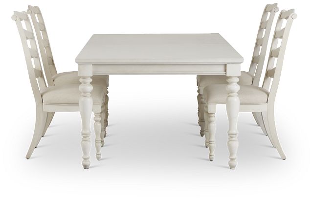 Savannah Ivory Rect Table & 4 Chairs