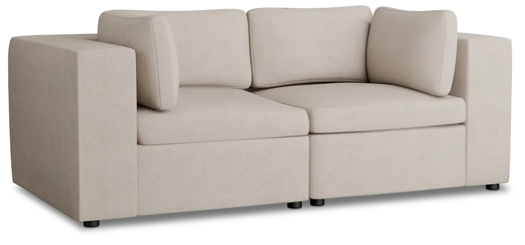 Destin Sutton Beige Fabric 2-piece Modular Sofa Destin Sutton Beige Fabric 2-piece Modular Sofa