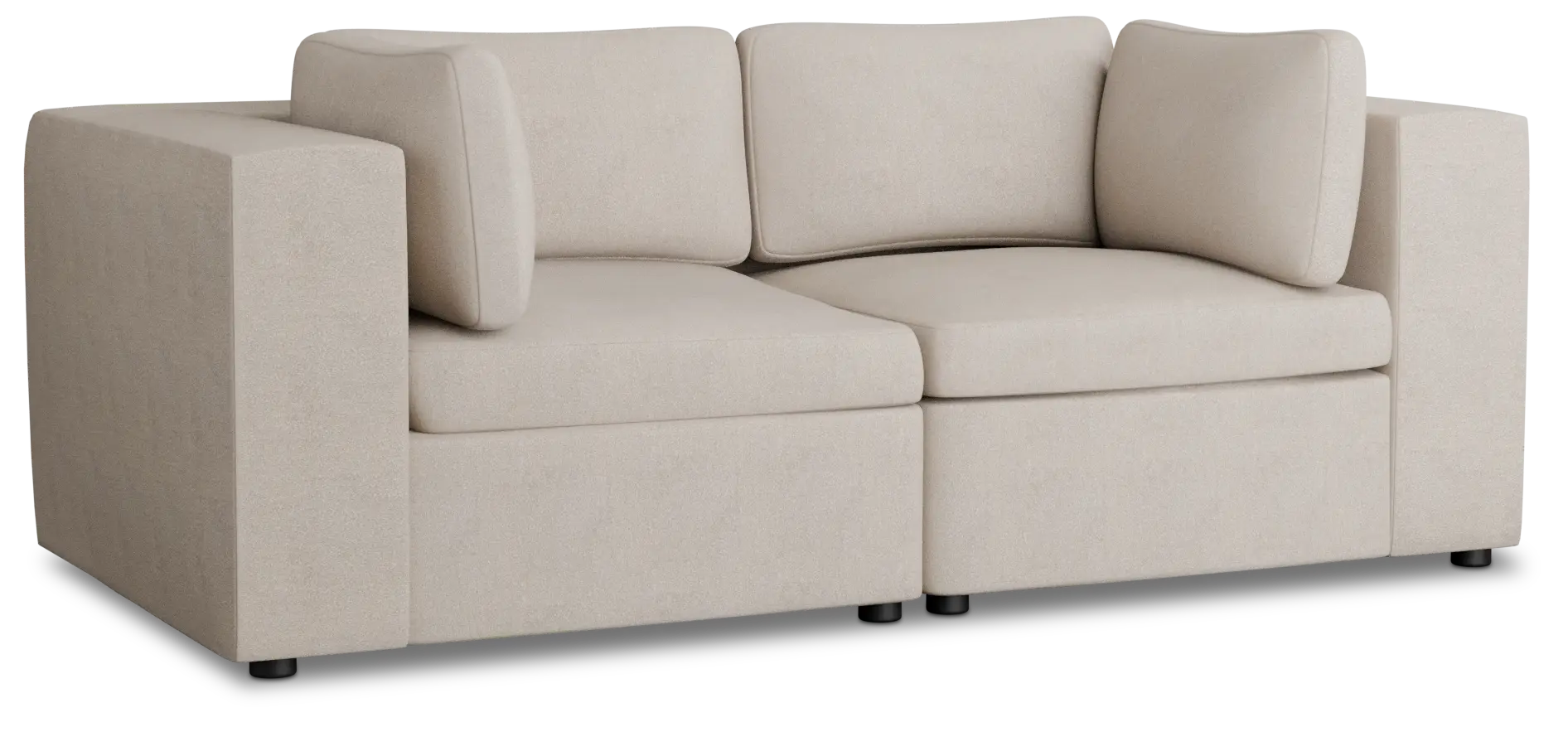 Destin Sutton Beige Fabric 2 Piece Modular Sofa Destin Sutton Beige Fabric 2 Piece Modular Sofa