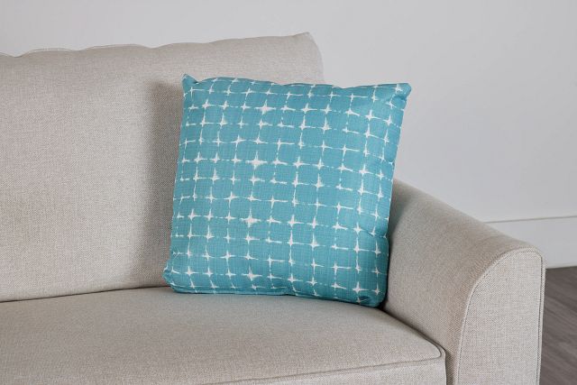 Neptune Teal 18" Indoor/outdoor Square Accent Pillow