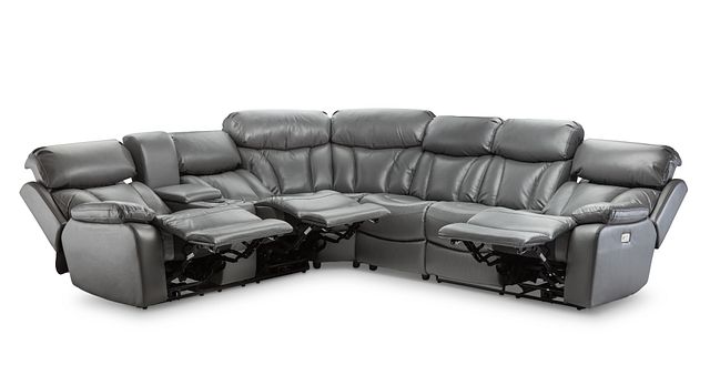 Dustin Gray Micro Large Left Console Love Reclining Sectional (3)