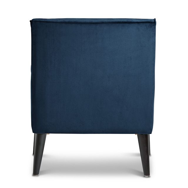 Angie Dark Blue Velvet Accent Chair (3)