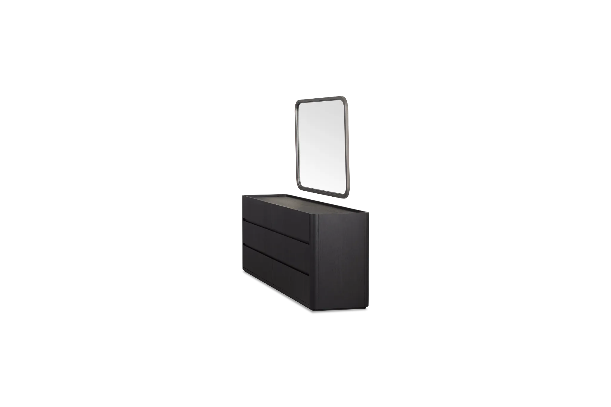 Nomad Black Dresser & Mirror