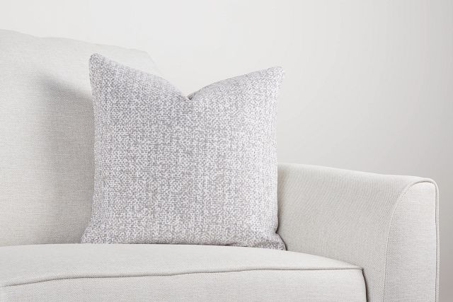 Zeta 18" Pewter Accent Pillow