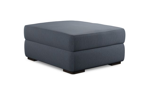 Edgewater Victory Dark Blue Ottoman