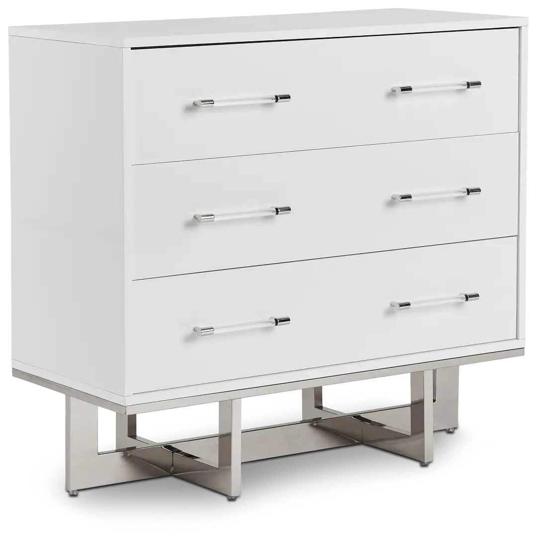 Cortina White Small Drawer Chest Cortina White Small Drawer Chest