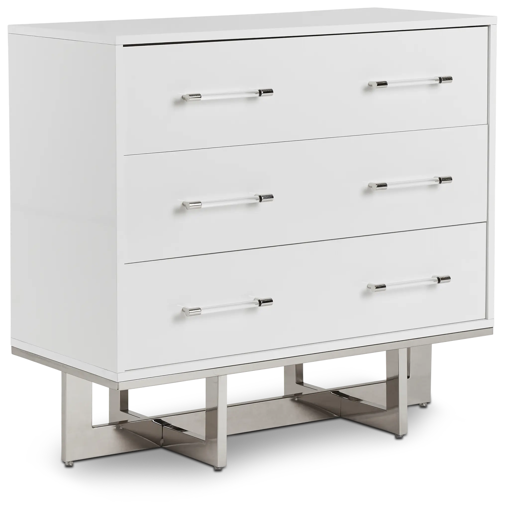 Cortina White Small Drawer Chest Cortina White Small Drawer Chest