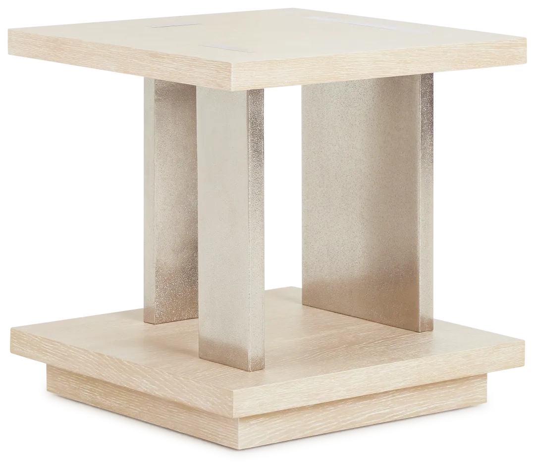 Costa Light Tone Square End Table