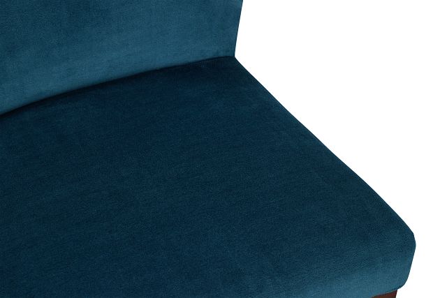 Bentley Dark Blue Velvet 30" Upholstered Barstool