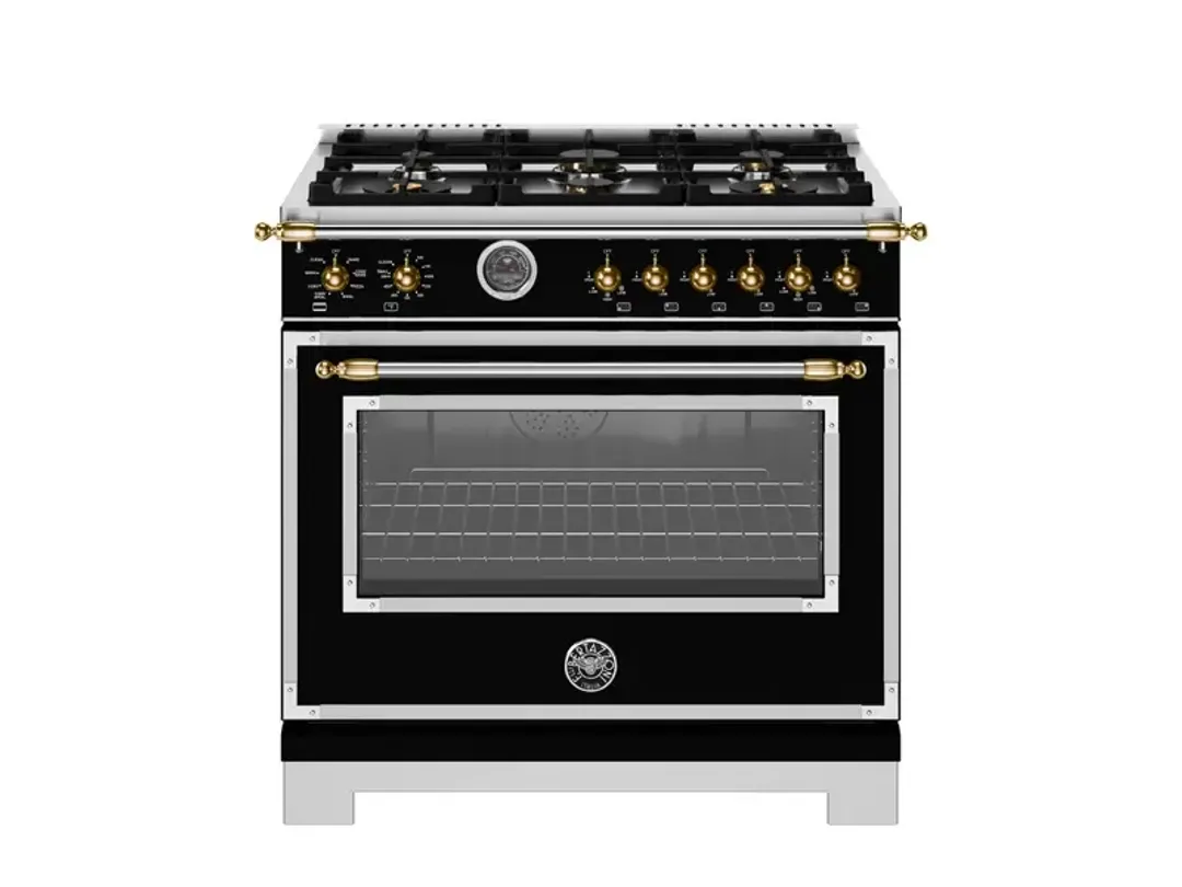 Bertazzoni Heritage Series Black 36" Dual Fuel Range