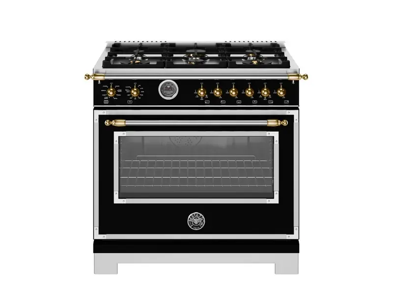 Bertazzoni Heritage Series Black 36" Dual Fuel Range