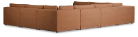 Destin Sutton Orange Fabric 8-piece Modular Sectional