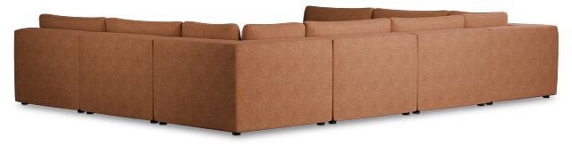 Destin Sutton Orange Fabric 8-piece Modular Sectional