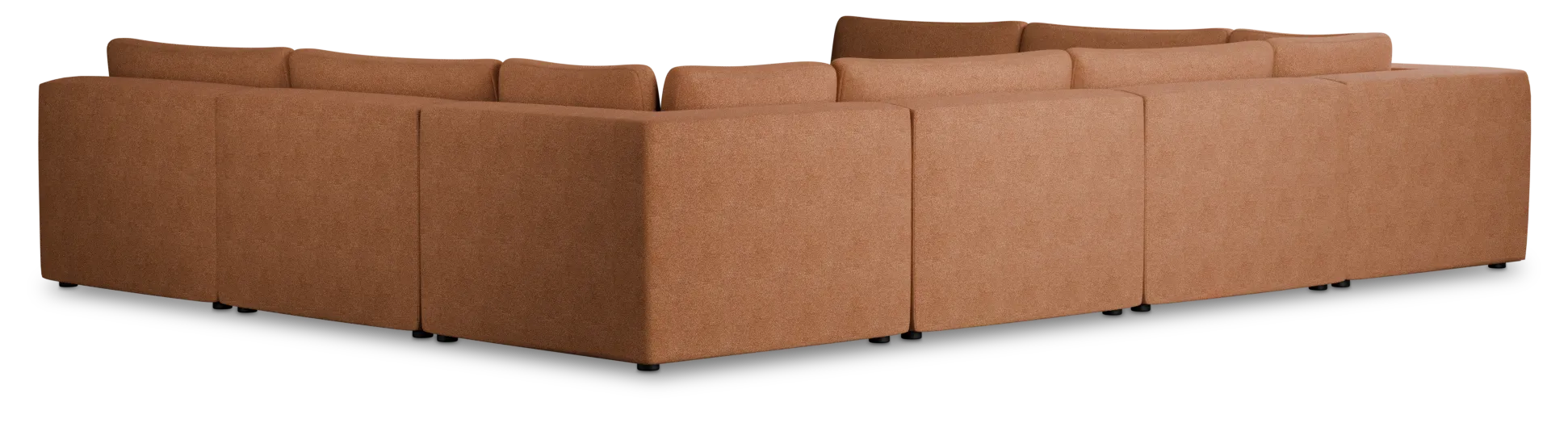 Destin Sutton Orange Fabric 8-piece Modular Sectional