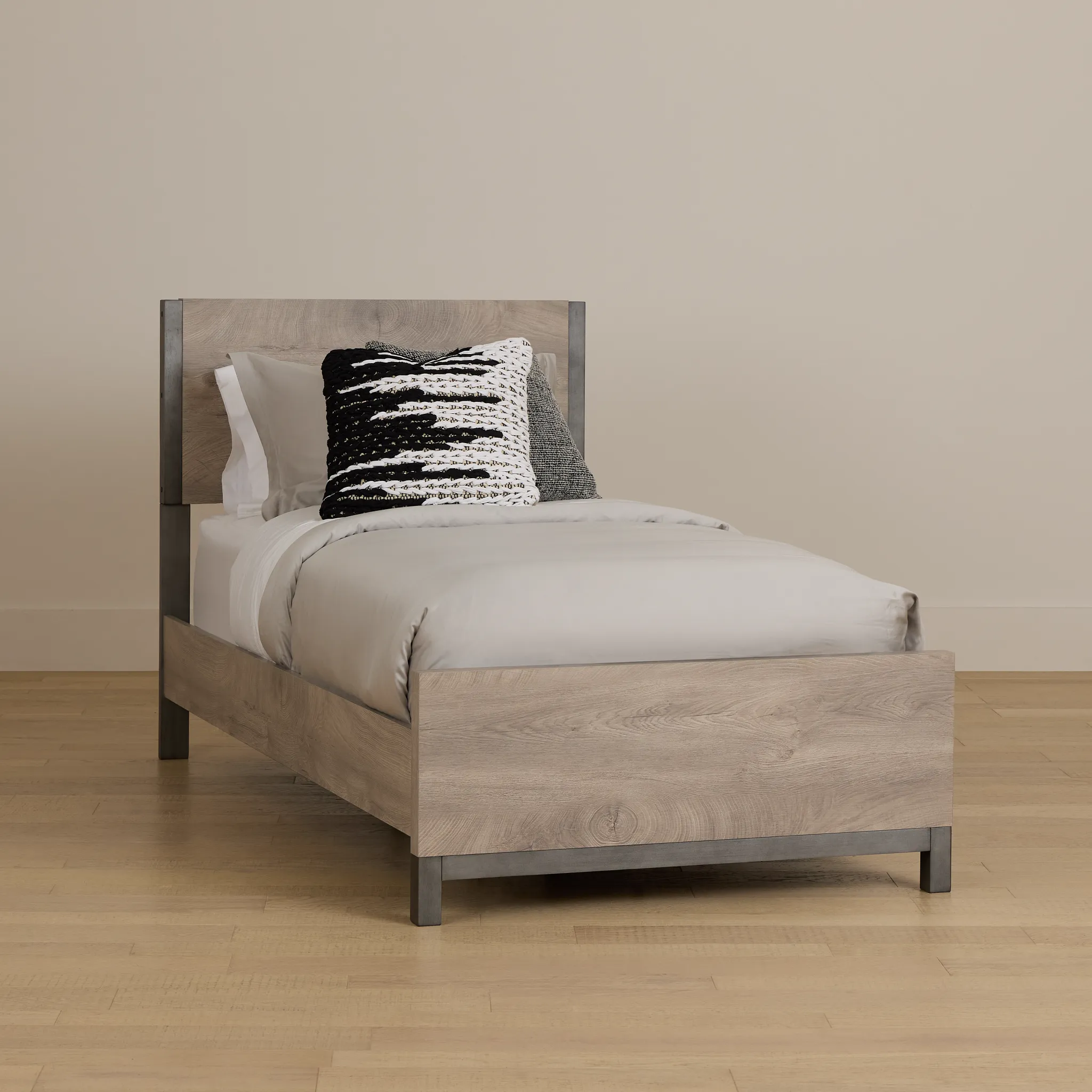 Evanston Gray Panel Bed