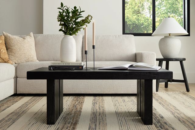 Ronan Black Rectangular Coffee Table