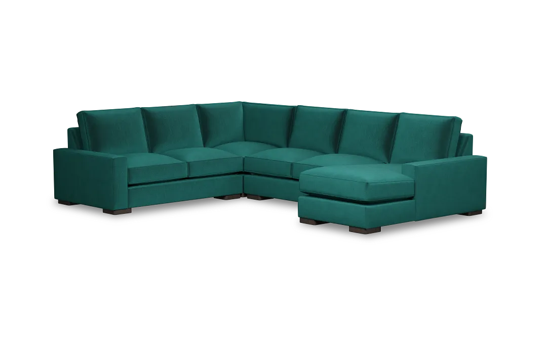 Edgewater Joya Green Medium Right Chaise Sectional