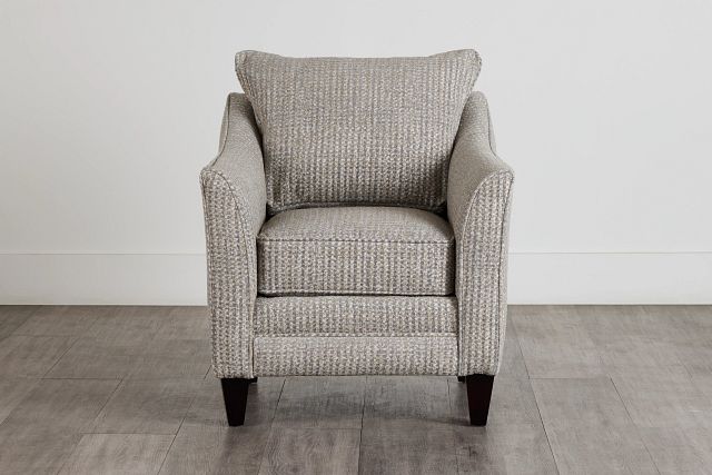 Webcam Gray Fabric Accent Chair