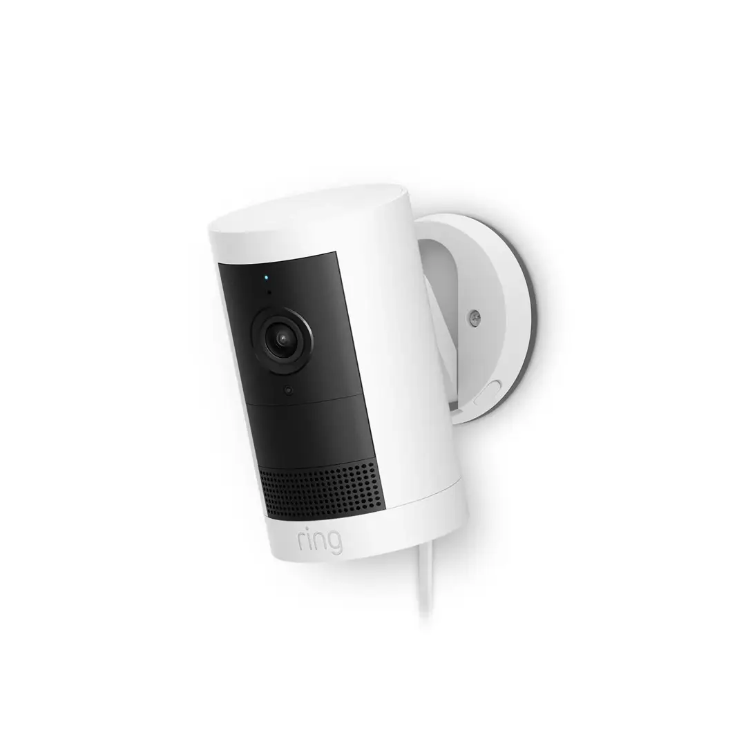 Ring Cam Plus Plug In White Outdoor Security Cameras Ring Cam Plus Plug In White Outdoor Security Cameras