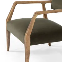 Four Hands Joe Dark Green Velvet Accent Chair